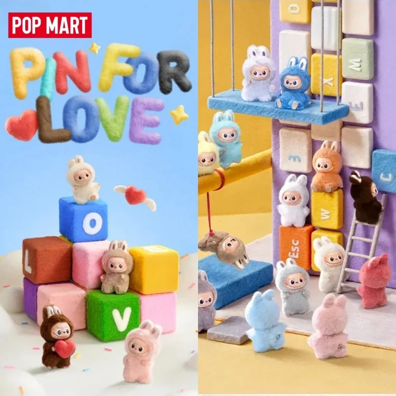 

POP MART Labubu4.0 Pin for Love Series Blind Box The Monsters Guess Bag Anime Collectible Figure Ornaments Doll Toys