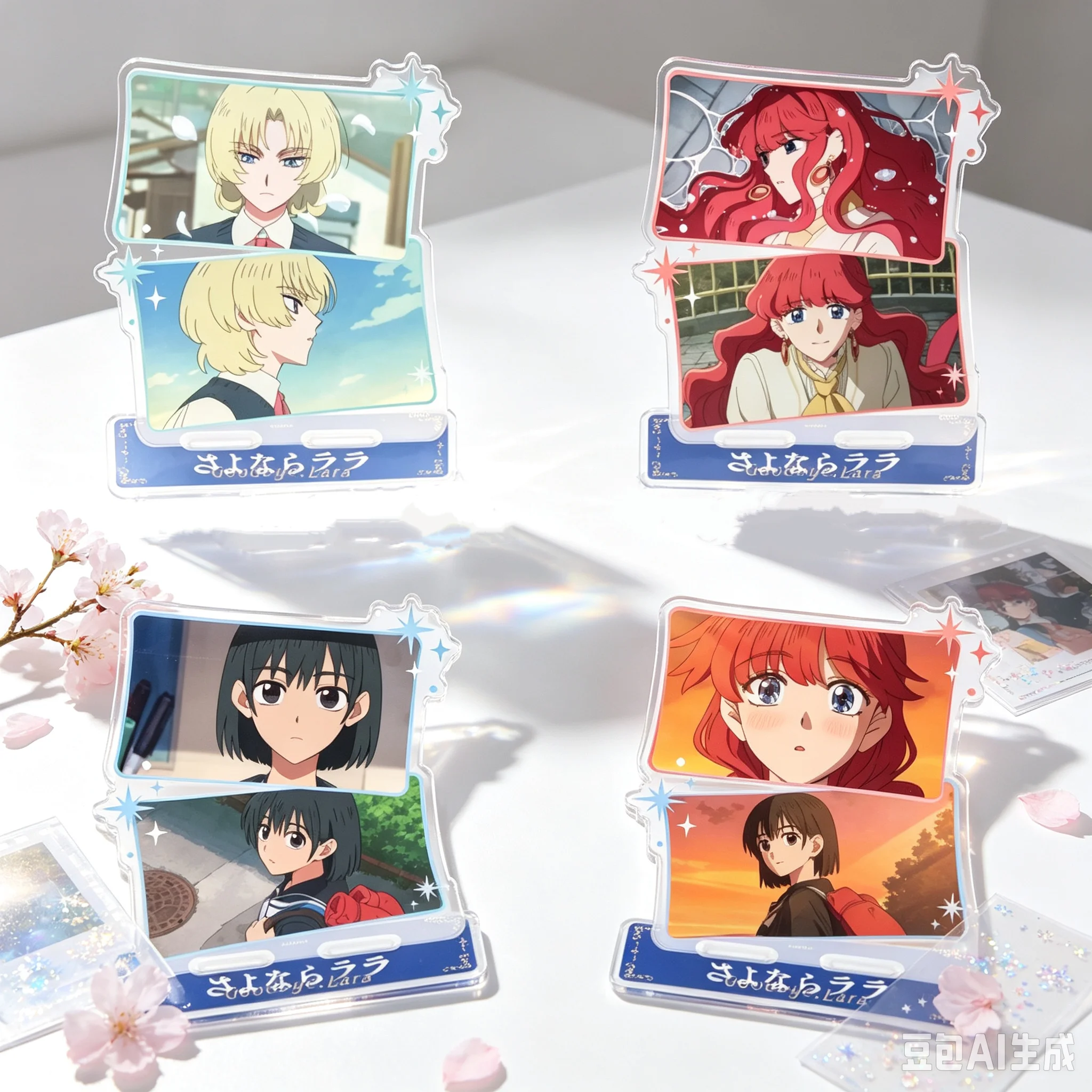 CLASSIC Hot 15CM Anime Goodbye, Lara Model Action Figure Peripheral Collection Acrylic Stand Model Decorations Gifts Keychain