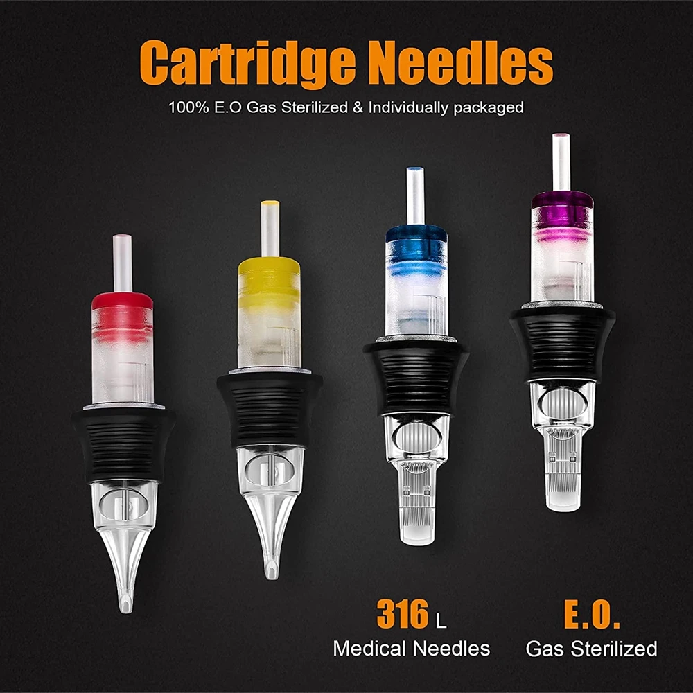 40 Stuks Pepax Tattoo Cartridge Naalden Professionele Veiligheid Mix Rl Rm M1 Tattoo Naald Voor Roterende Tattoo Machine Make-Up Benodigdheden