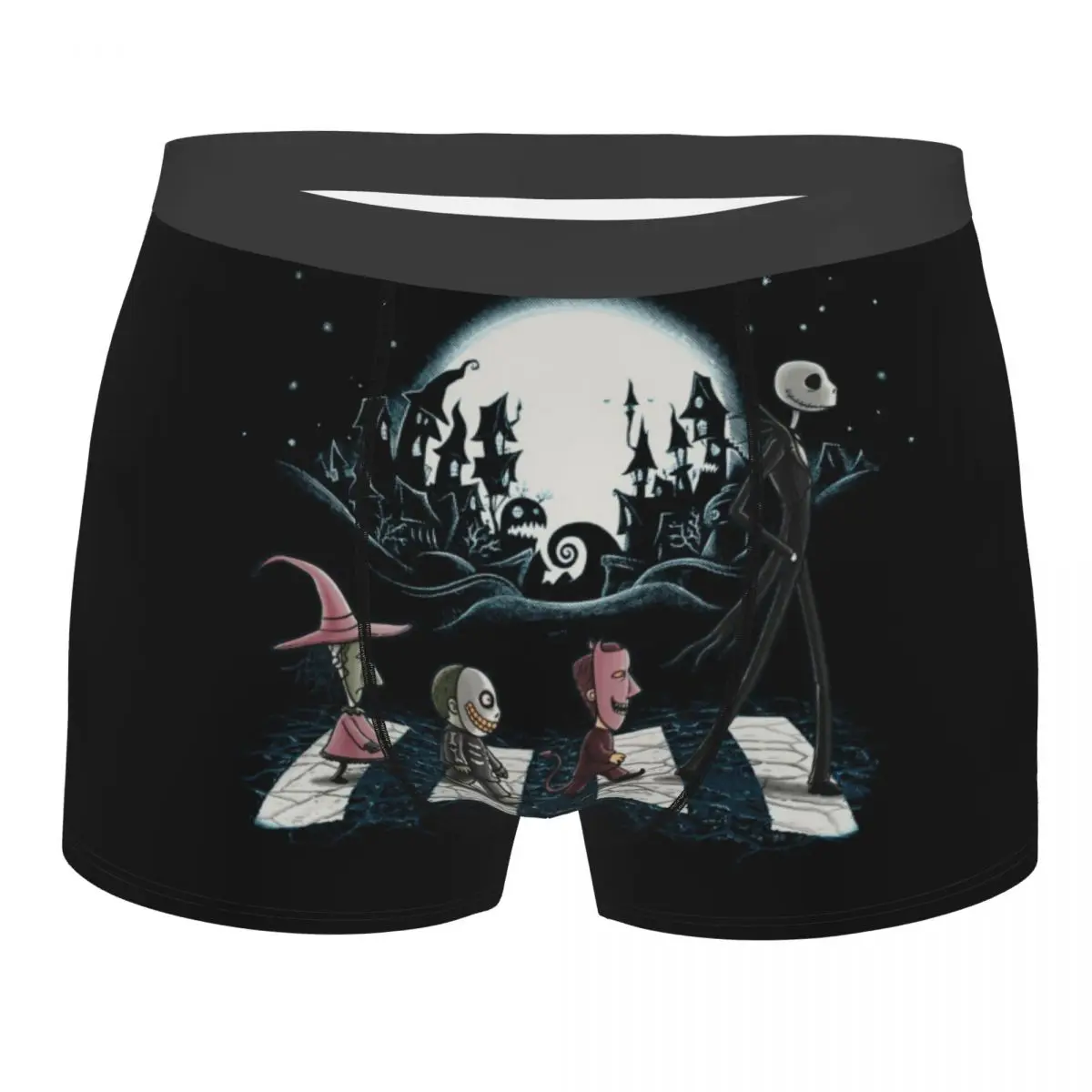 Custom The Nightmare Before Christmas Underwear Men Breathable Skellington Boxer Briefs Shorts Panties Soft Underpants For Male