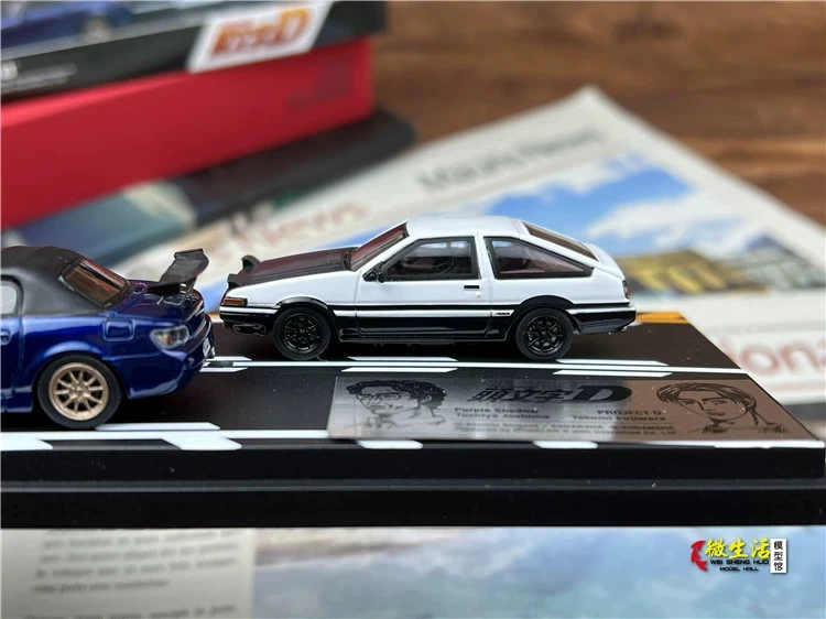 Newly Stocks Hi Story Modeler 1:64 Double Car Set S2000 Blue And Initial D AE86 White In 2024