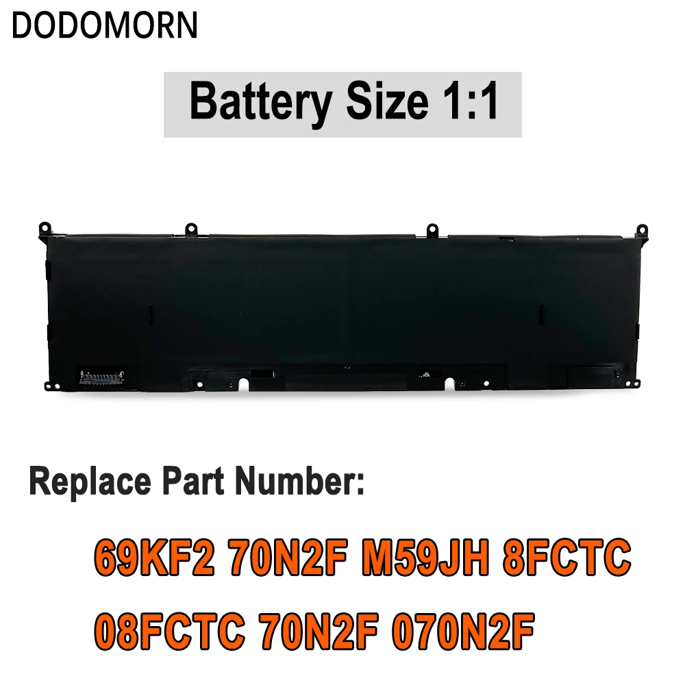 DODOMORN 100% جديد 69KF2 86WH بطارية عالية الجودة لديل M15 M17 R3 XPS 15 9500 G7 7500 الدقة 5550 P100F P45E P91F P87F00