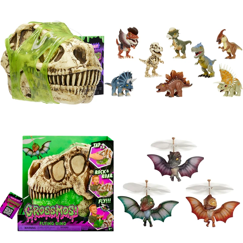 GrossMos Flying Dino Intelligent Sensor Flying Dragon Roarable Interactive Toy Dinosaur Skull Decoder Toy Boy's Birthday Gifts