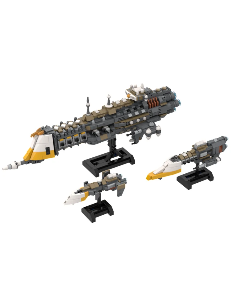 Lunar-Class Cruiser Battlefleeted Gothics Ruimteschip Model MOCBUILDING Blokken Constructie Speelgoed Cadeau Bakstenen - afbeelding 2