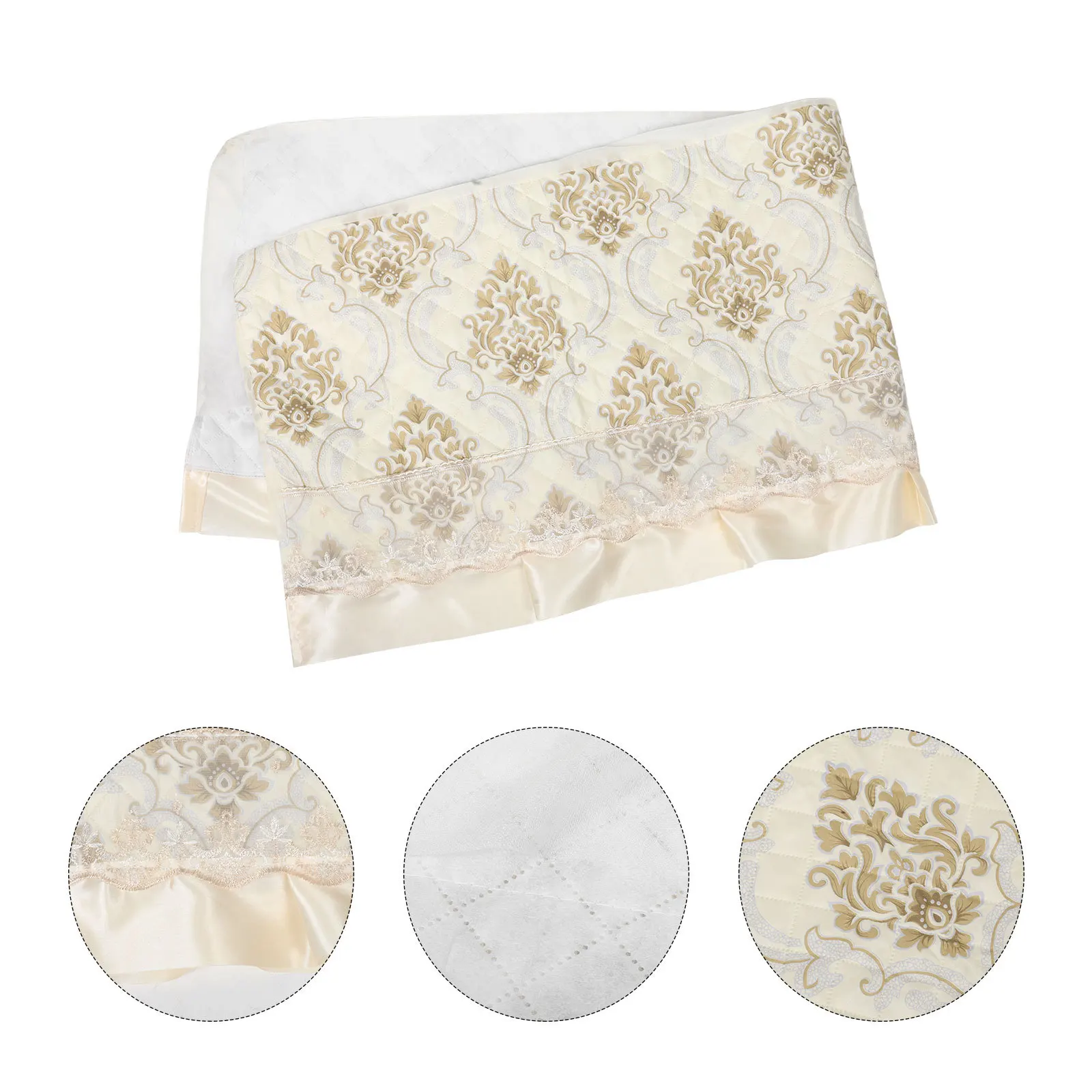

Thickened Elastic Headboard Cover Soft Cotton Quilted Padding Protect Upholstered Headboard for 1.8m Bed Stretch Slipcover