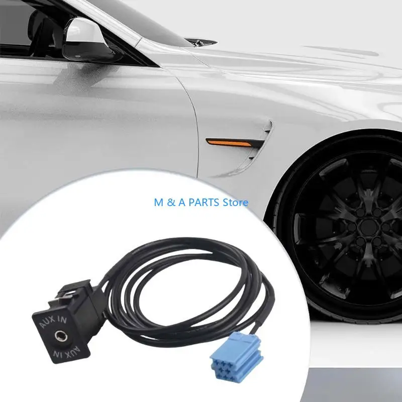 U1JF Aux Cable 8Pin Port AUX-IN Switch Adapter 100cm Cable For Automobile Stereo