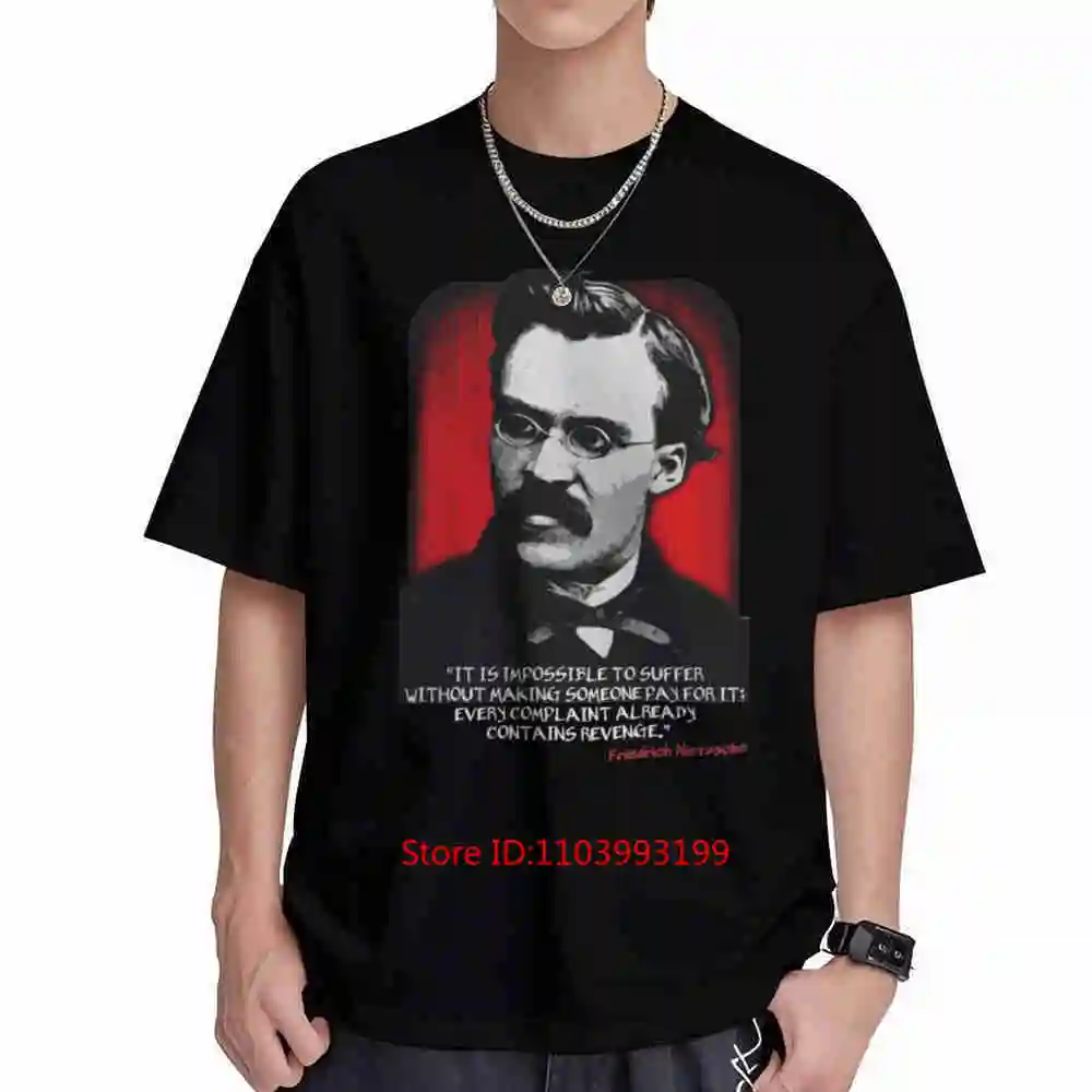 Friedrich Nietzsche Quote Short Sleeve Tee 100% Cotton T-Shirt