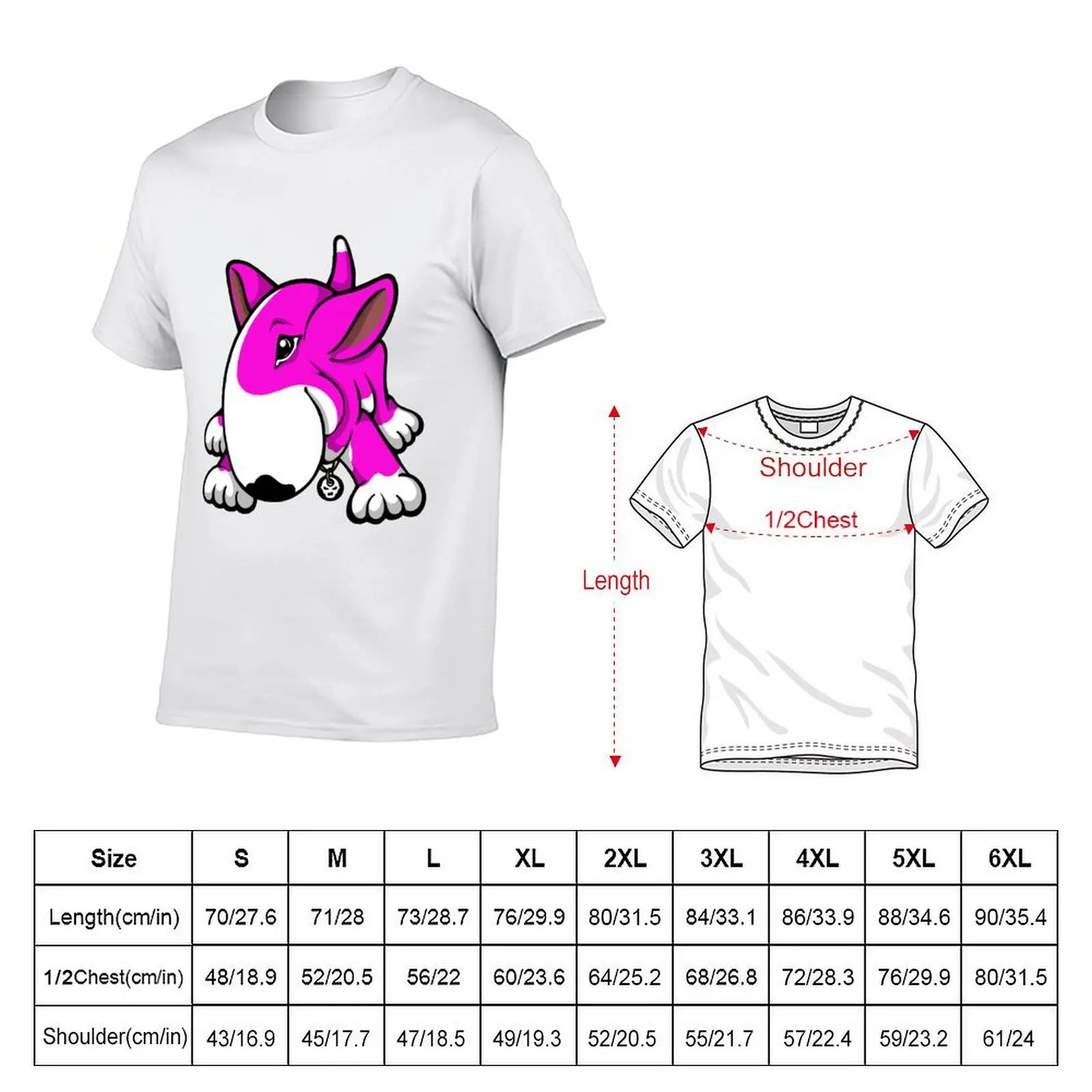 Let's Play English Bull Terrier Pink T-Shirt anime tshirt man t shirts for men casual man t shirt heavy cotton T-Shirt