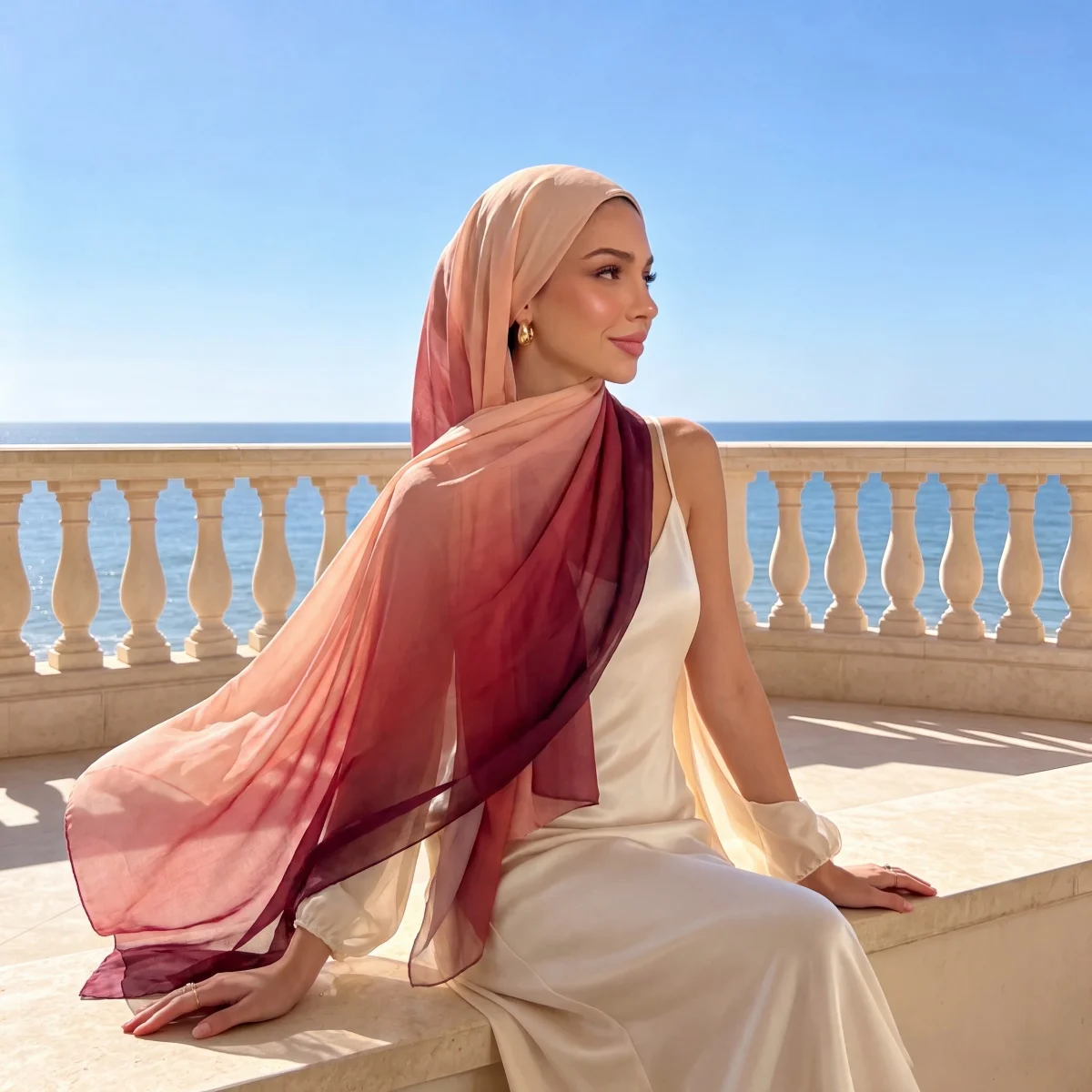 Women's Scarf Shawl Cashmere Hijab Bandana Pashmina Wraps Turban Tassel Stole Headband Fluffy Warm Winter Outdoor Hiking Travel