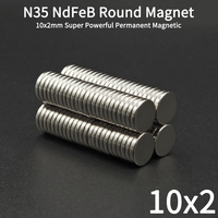 10/20/50Pcs 10x2 Super Strong Imanes 10mm X 2mm Round Magnetic NdFeB Neodymium Imane N35 Powerful Disc imanes 10*2