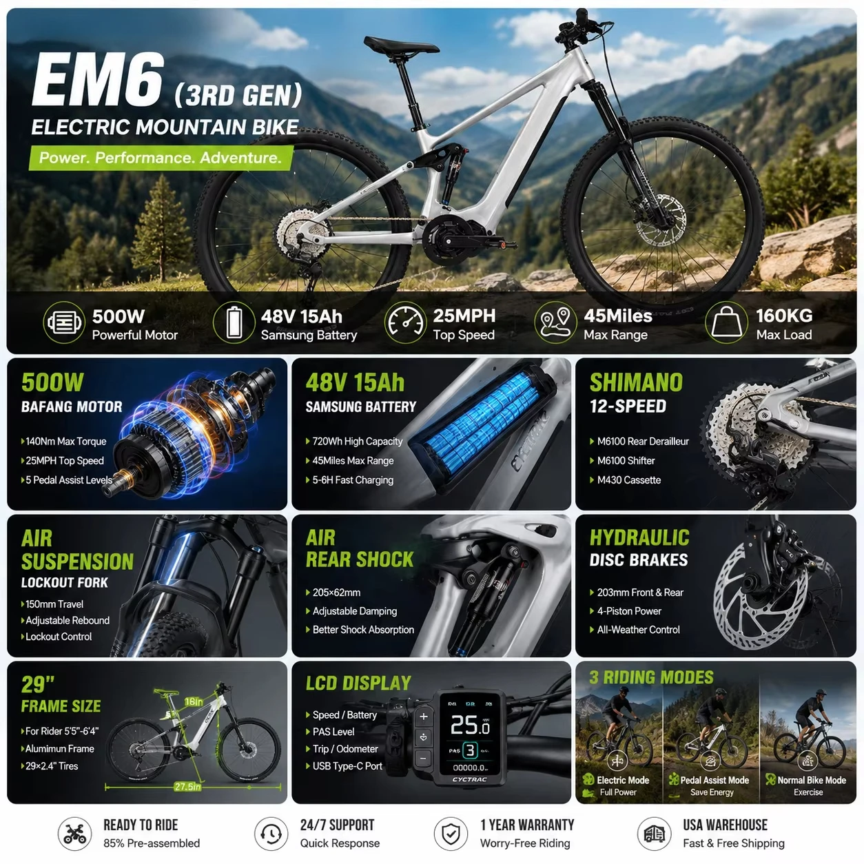 Full Suspension Electric Mount - Outdoor Adventure For Adults 评论和价格