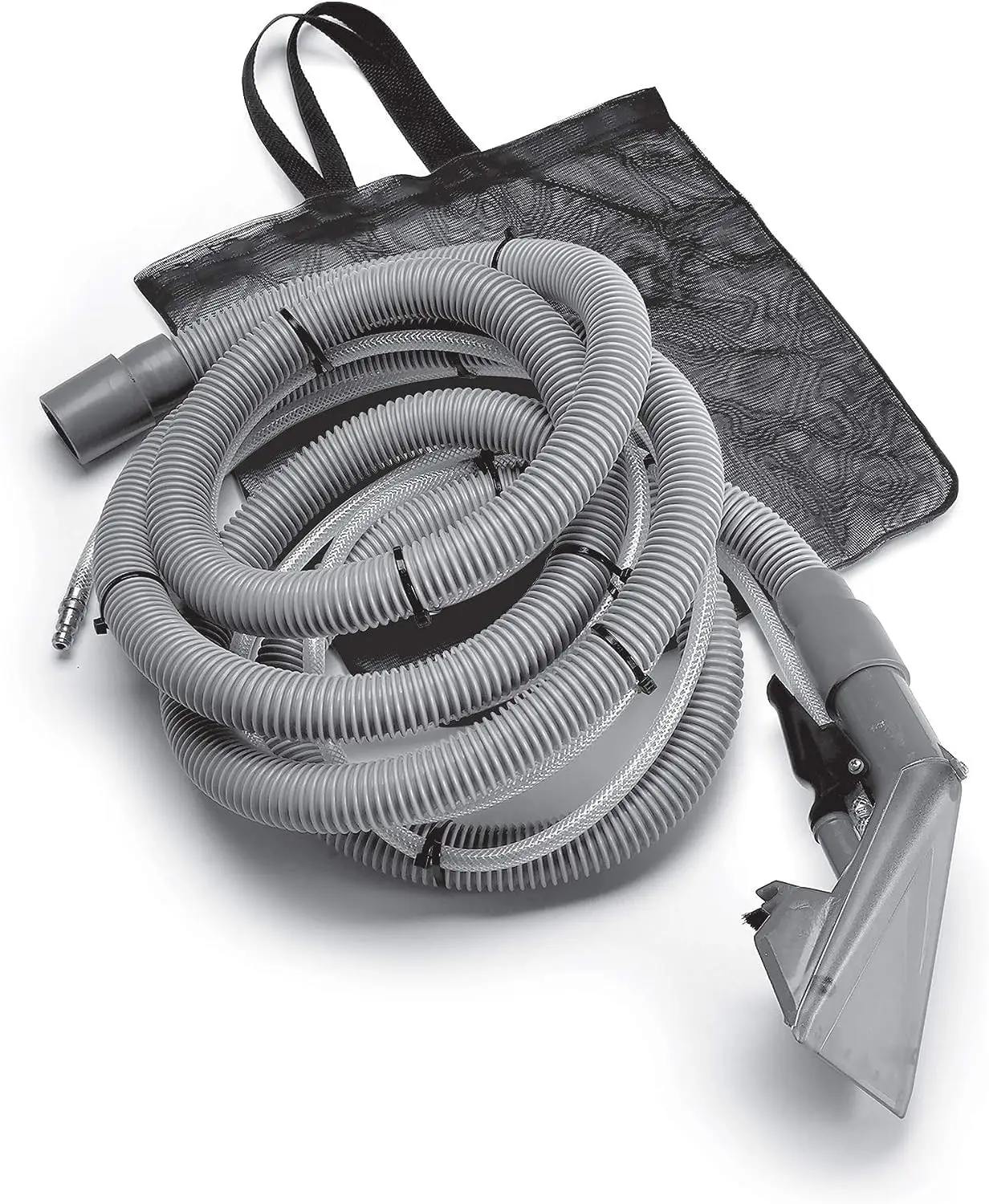 Attachment for X3 Commercial Cleaner, 12-ft Hose, for Carpet, Rugs, Upholstery, Stairs, Mattresses, Hand Tool, 12', Grey