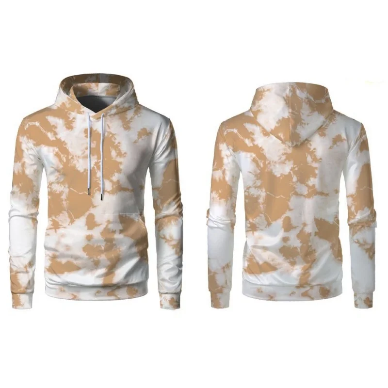 

3D Print Tie-Dye Pattern Long Sleeve Hoodie Fashion Simple Design Casual Comfortable Clothes Autumn Winter Loose Sweatshirts Top