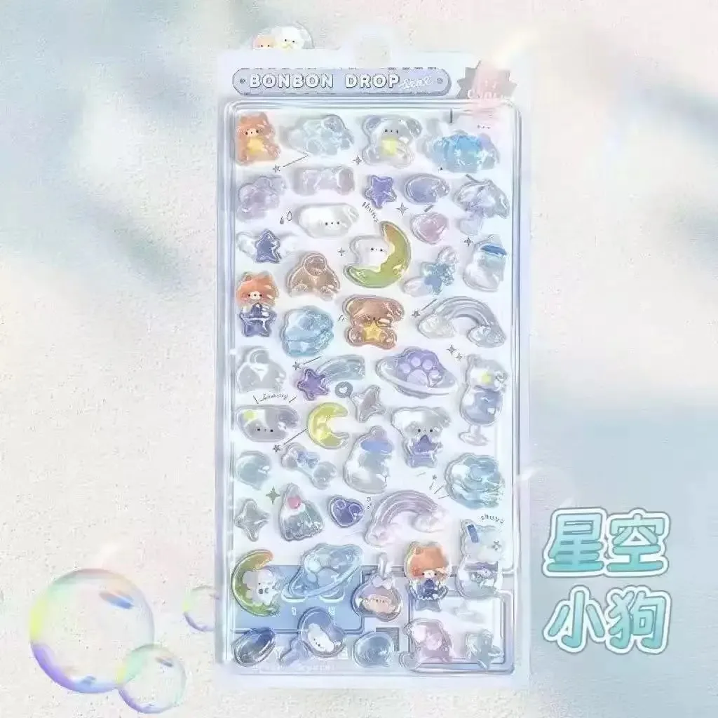 /*Kawaii 3D Jelly Resin Stickers Cute Cartoon Sparkle Transparent Decals for Scrapbooking Phone Case Laptop DIY Decor.. view 3