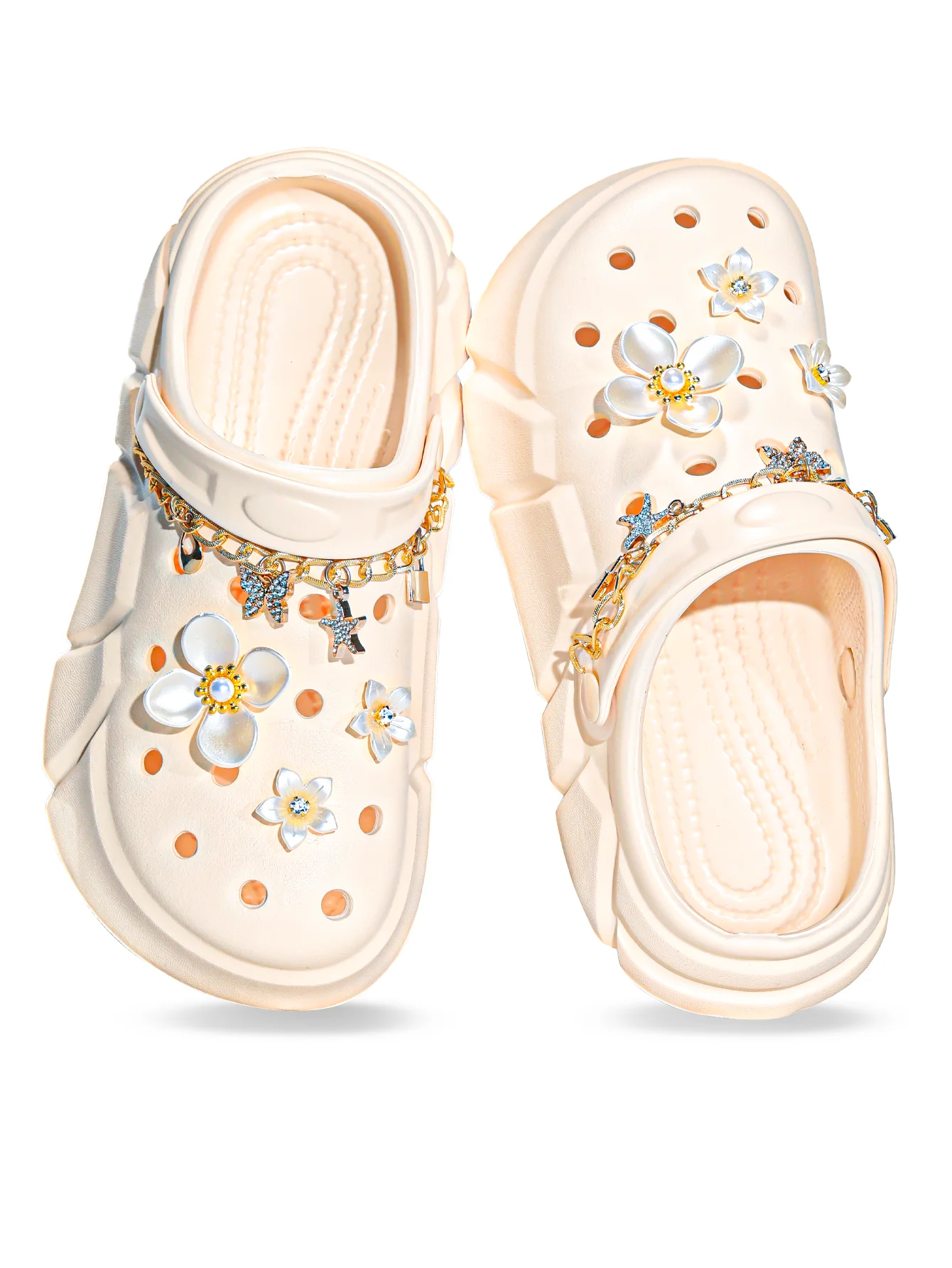 

Children's flower shoes clogs non-slip girls outdoor leisure garden shoes teenagers one-step beach shoes