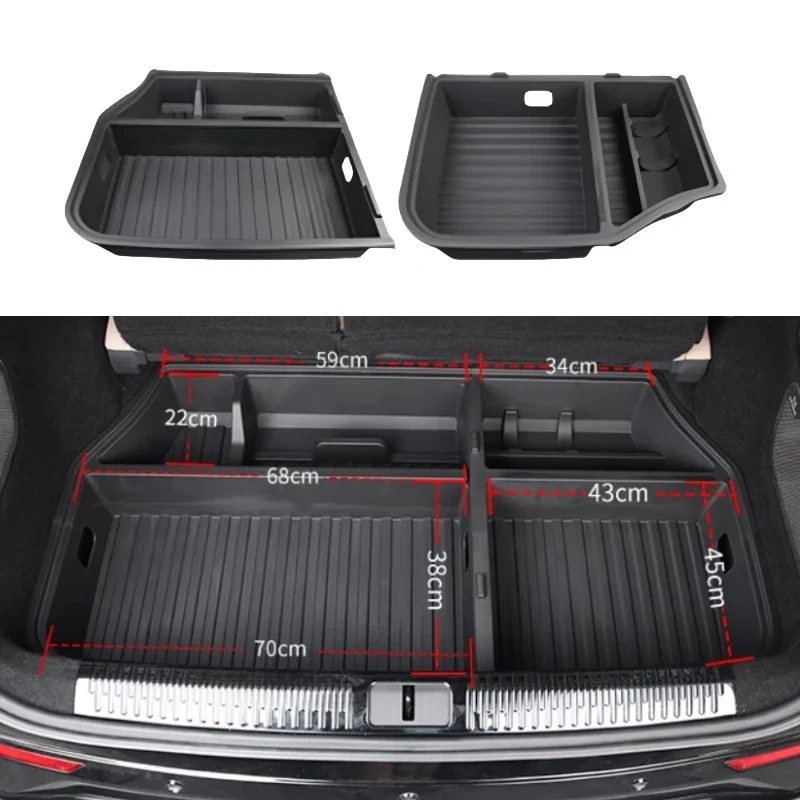 

Car Trunk Storage Box Fit for Xpeng X9 2024 2025 Modification Auto Tail Box Large Storage Box Car Interior Accessories