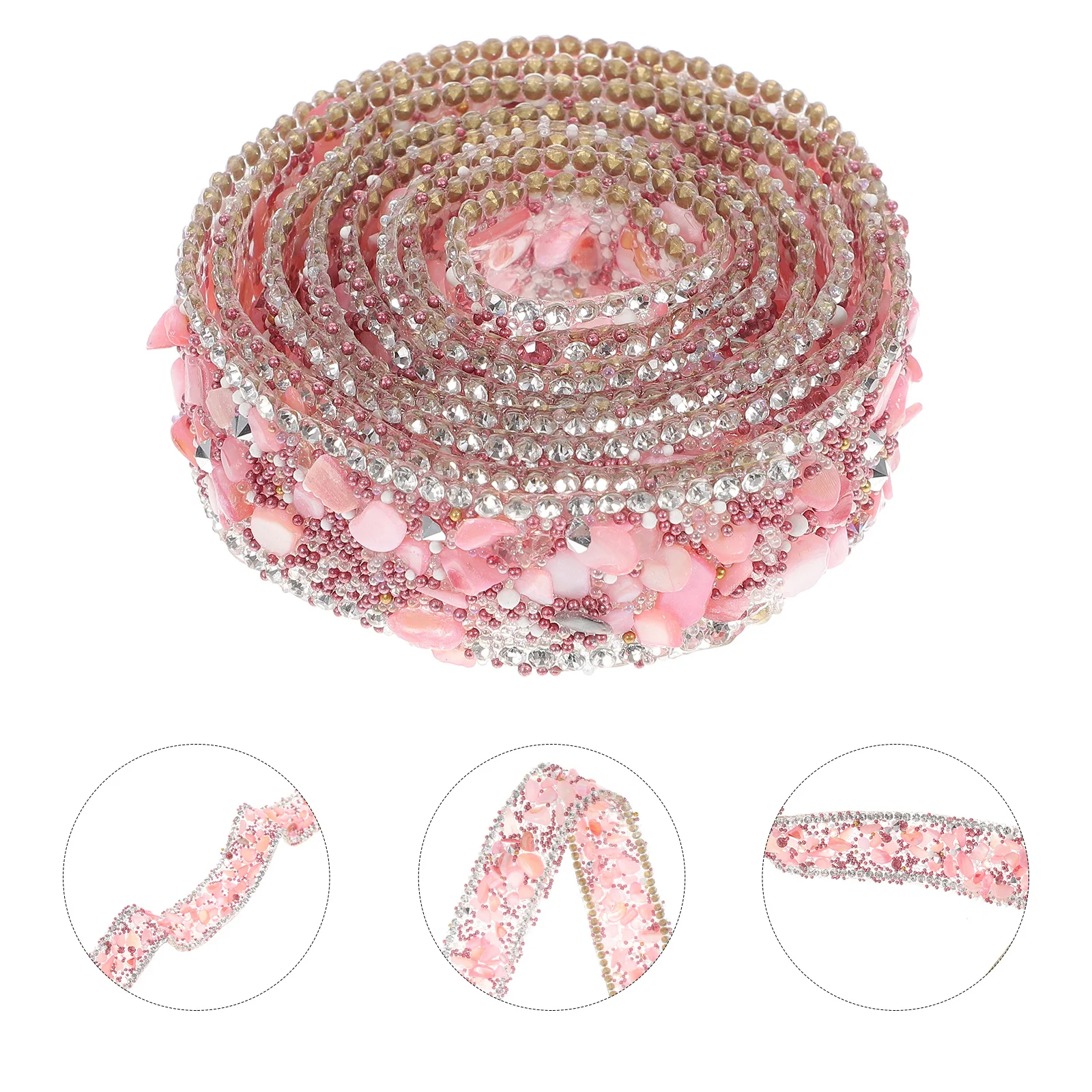 

Cuttable Rhinestone Ribbon Adhesive Decorative Trim Multi-Function Party Wedding Birthday DIY Car Gift Phone Accessories