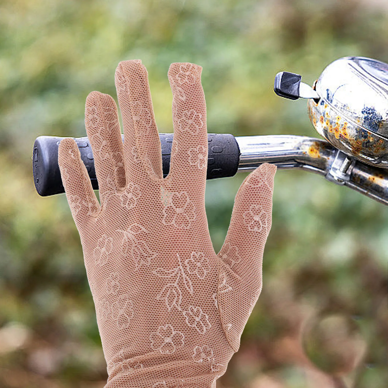 1 par de guantes cortos de malla transpirable, manoplas elegantes a la moda de verano, guantes para vestido de novia, guantes de encaje transpirables para mujer