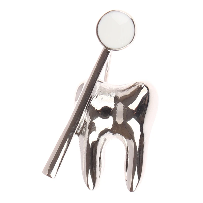 1PC Brooch Pin Classic Fashion Tooth Shape Brooch Pin For Doctor Nurse Lapel Backpack Badge Pins Jewelry Gift Accessories