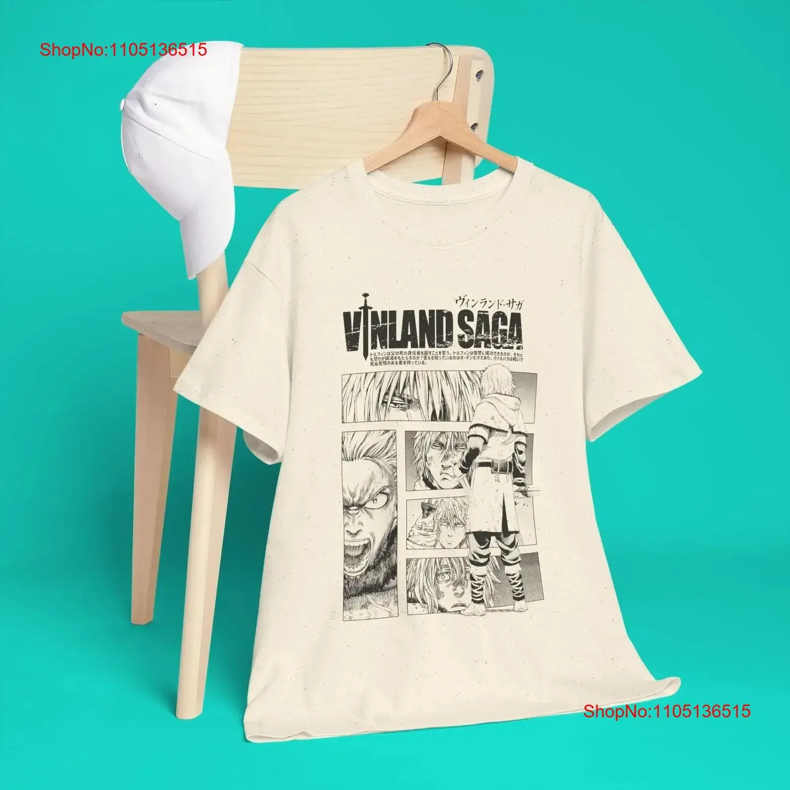 vinland shirt saga thorfinn all black t manga panel design vintage Washed streetwear Versatile Comfortable Stylish graphic