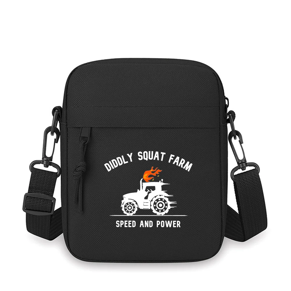 

Tractor farm speed and power flames Men Crossbody Bag Single Shoulder Women Cartoon Anime Film Printing Design Unisex