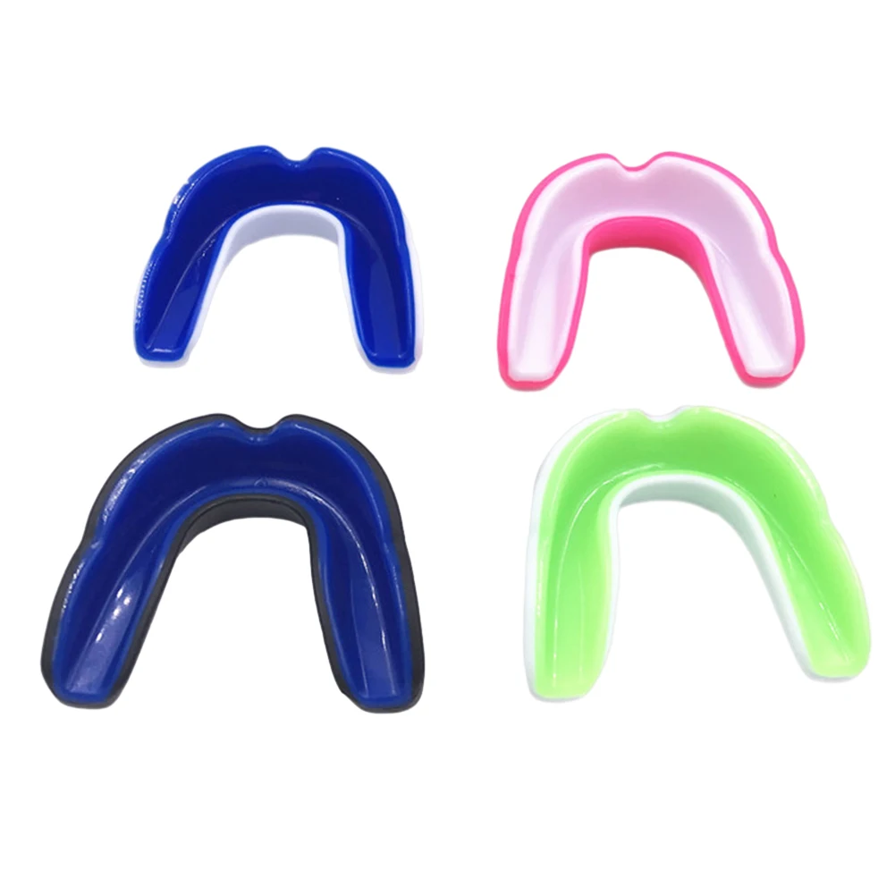 4Pcs Mouth Guard Mouthguard Slim Fit Adults Junior Mouth Guard Sports Mouthguard for Football Wrestling Hockey Lacrosse Boxing