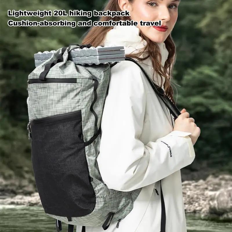 Mochila de senderismo portátil para hombre y mujer, morral versátil de 20l para viaje al aire libre y montaña