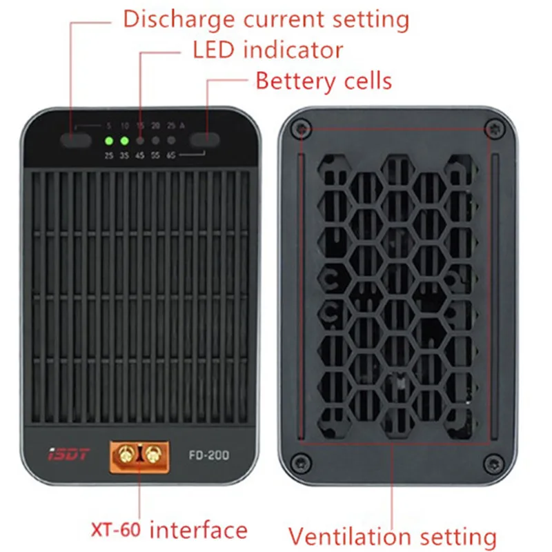 ISDT FD-200 スマート 200 ワット 25A ワイヤレス APP 制御放電器プラスチック Lipo バッテリー放電 2-8S バッテリー用