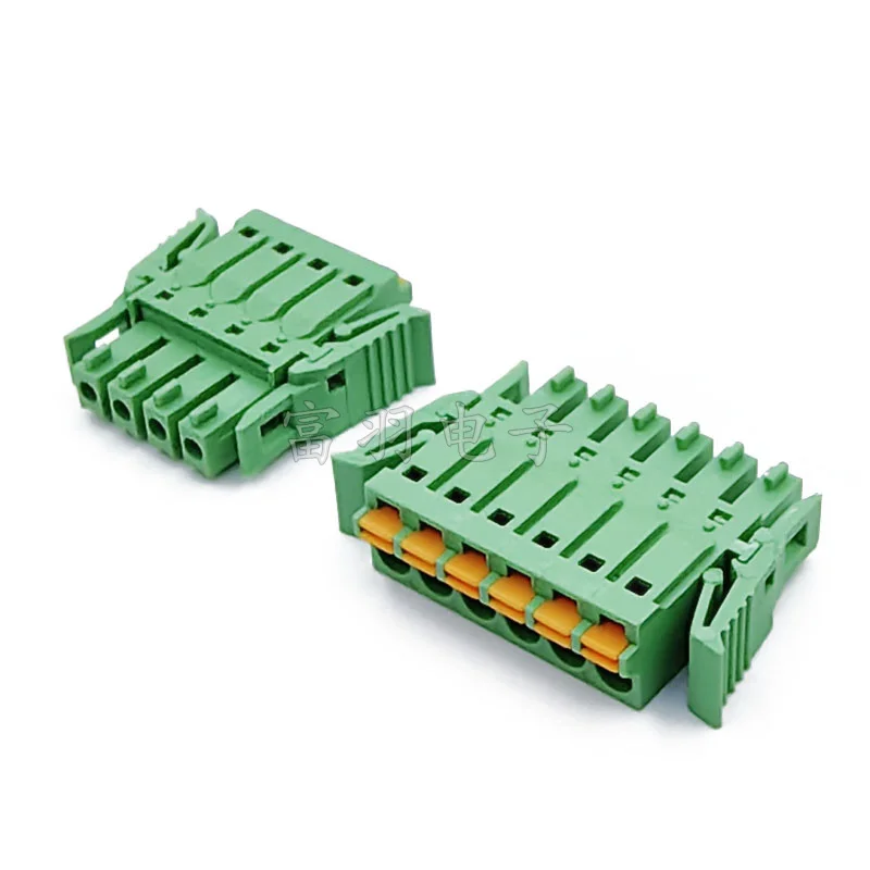 10Pairs KF2EDGKNG/VG/RG-3.5/3 Spring Plug-In PCB Terminal Blocks FMC1.5 Compact Sleeve with Curved Pin