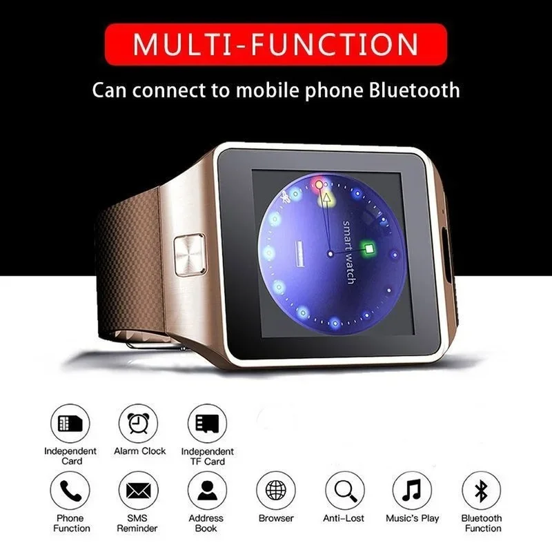 Digital Touch Screen Smart Watch DZ09 Bracelet Camera Bluetooth WristWatch SIM Card Smartwatch Support Ios Android Phones
