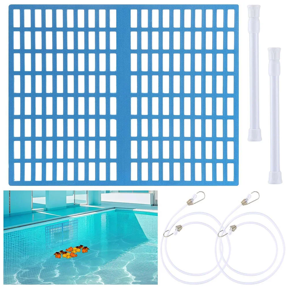 Pool Skimmer Shield Leaf Shield Net Effective Protection Anti Debris Removal With Adjustable Telescopic Pole And Elastic Rope