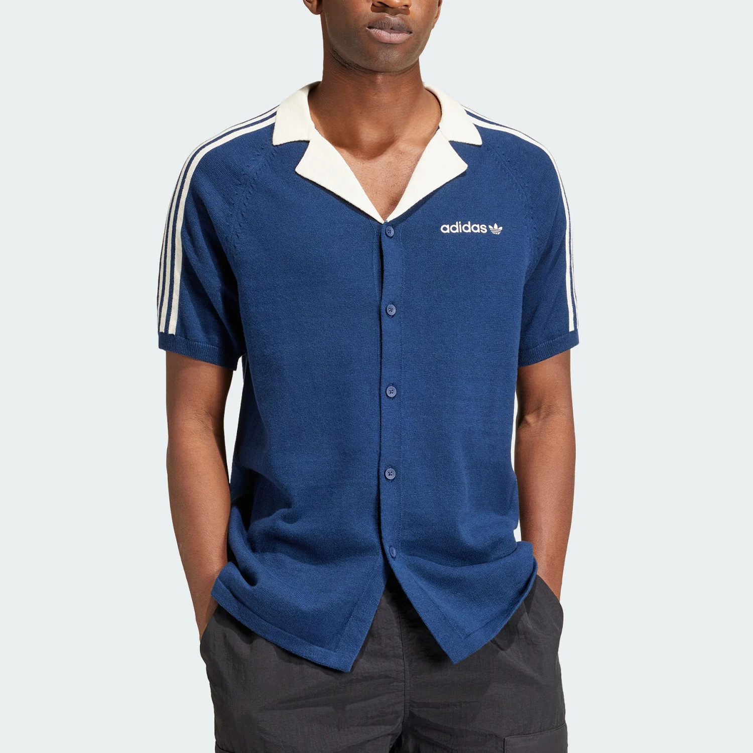 

Оригинальная мужская повседневная спортивная трикотажная куртка-кардиган Adidas Three Leaves IU0223