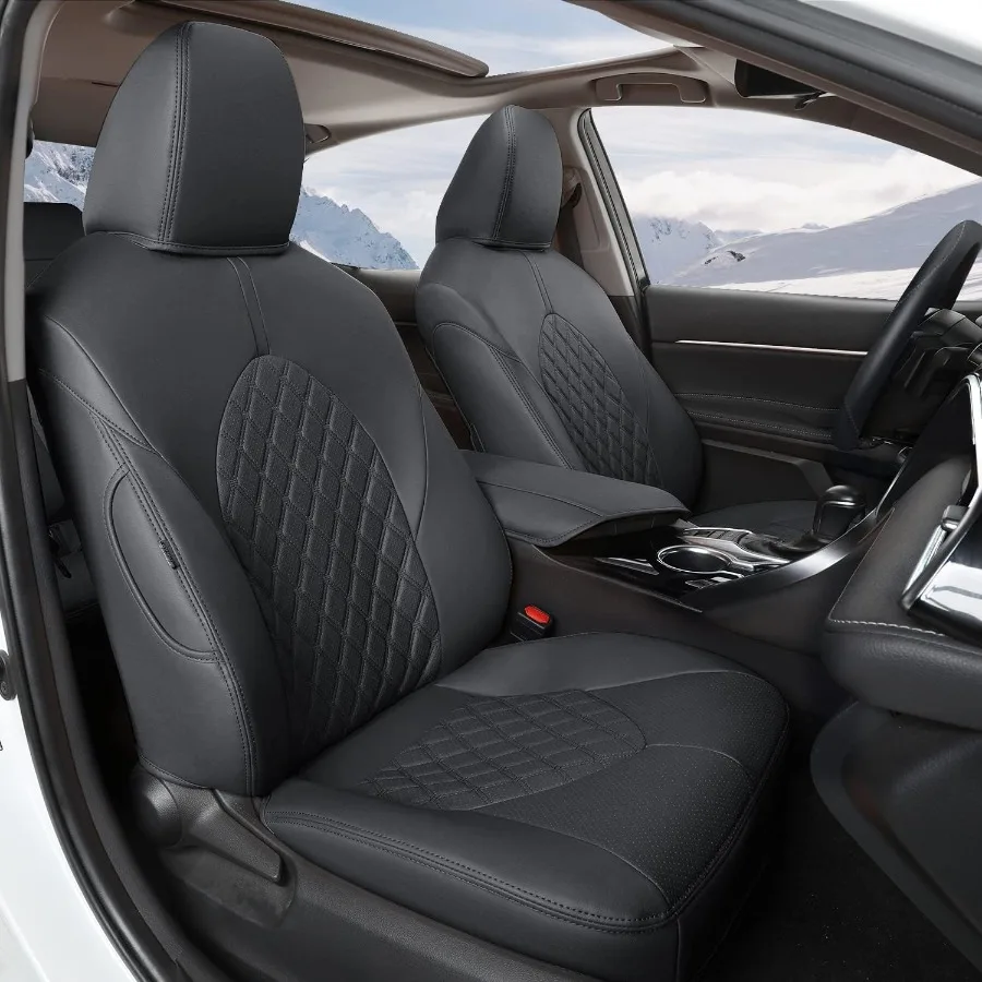 

Customized Full Set Car Seat Covers Fit for Camry LE SE SE Nightshade 2018 2019 2020 2021 2022 2023 2024 Faux Leather Black