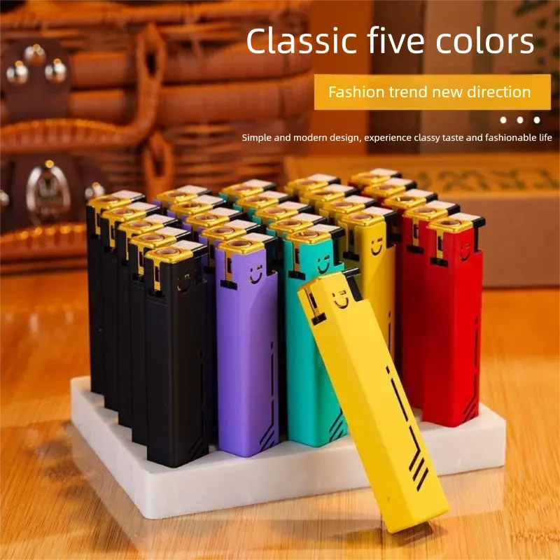 Selling a direct blue flame windproof, explosion-proof, thickened, durable and personalized lighter at a loss during clearance