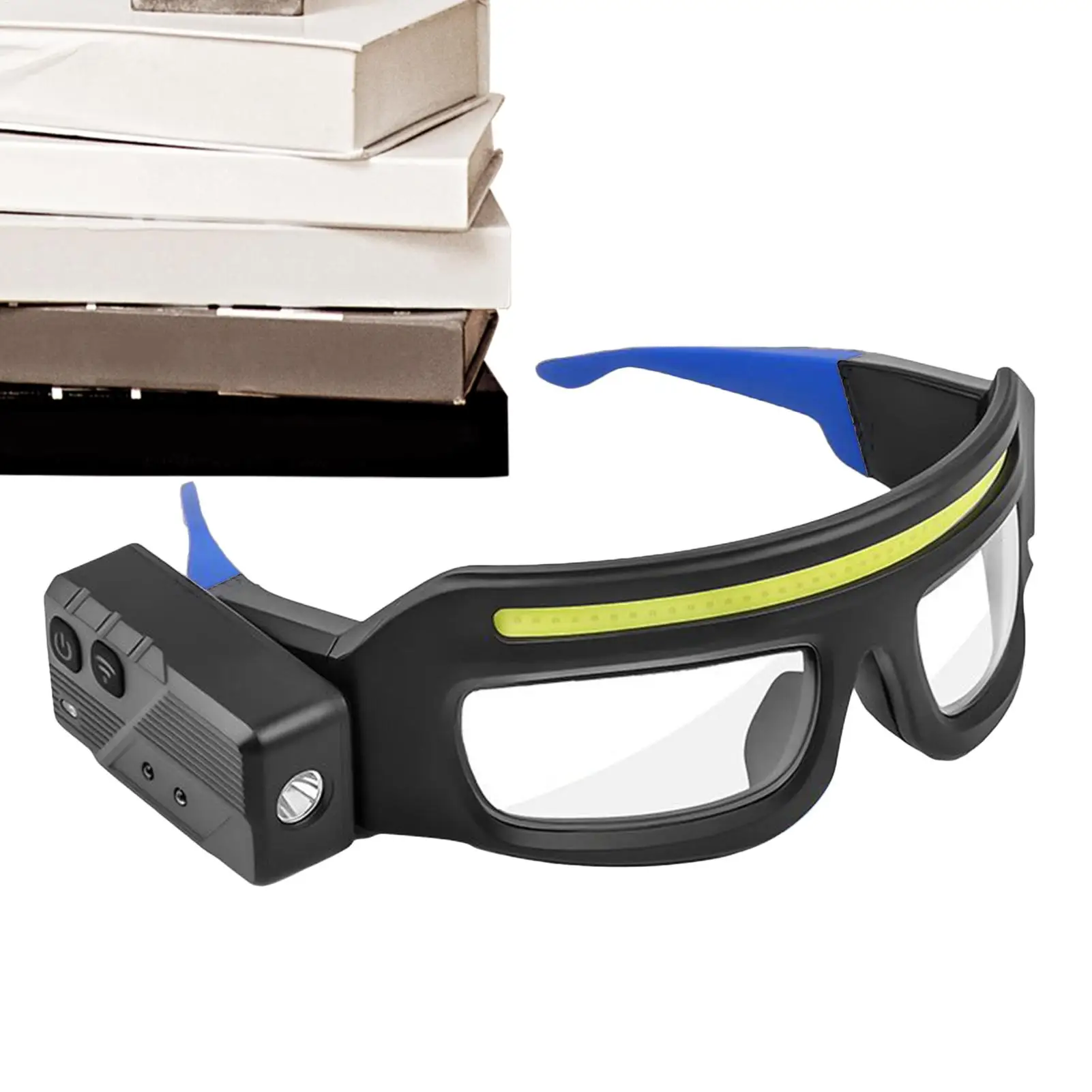 

Work Glasses For Men Safety Mountain Biking Glasses Anti-Fog Eyewear With TYPE-C Light For Women Men Work Site Motorcycle Dust