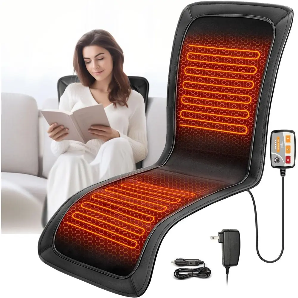 

Long-lasting PU Leather Seat Cushion with Heating, 43.31, Comfortable for Car, Home, or Office, Ideal Winter Gift