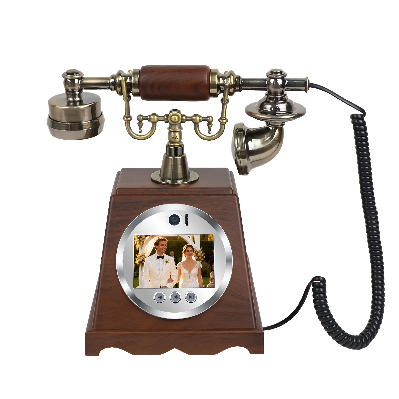 Retro Telephone Style Wedding Guestbook Recorder Retro Video Blessing Message Machine Decorative Souvenir Gift for Wedding Party
