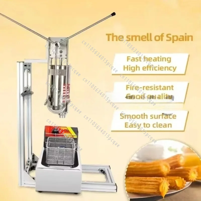 Commercial Snack Maker High Efficiency Stainless Steel Automatic Spanish Churro Machine (Churrera) with Fryer