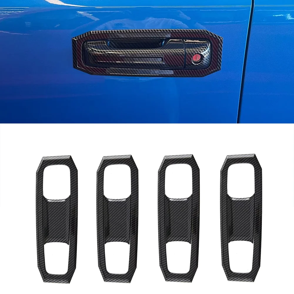 Auto Door Handle Bowl Insert Cover Car Body Kit Upgrade Accessories For Dodge RAM 1500 TRX 2019+