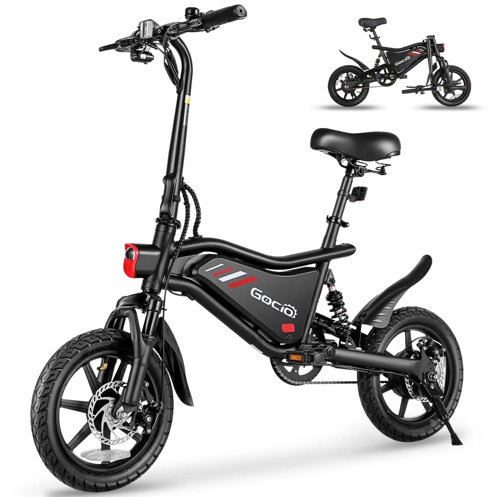 

550W Foldable Electric Bike for Women, 48V 7.8AH Battery, 20MPH, 14" E-bike, City Commuter Electric Bicycle