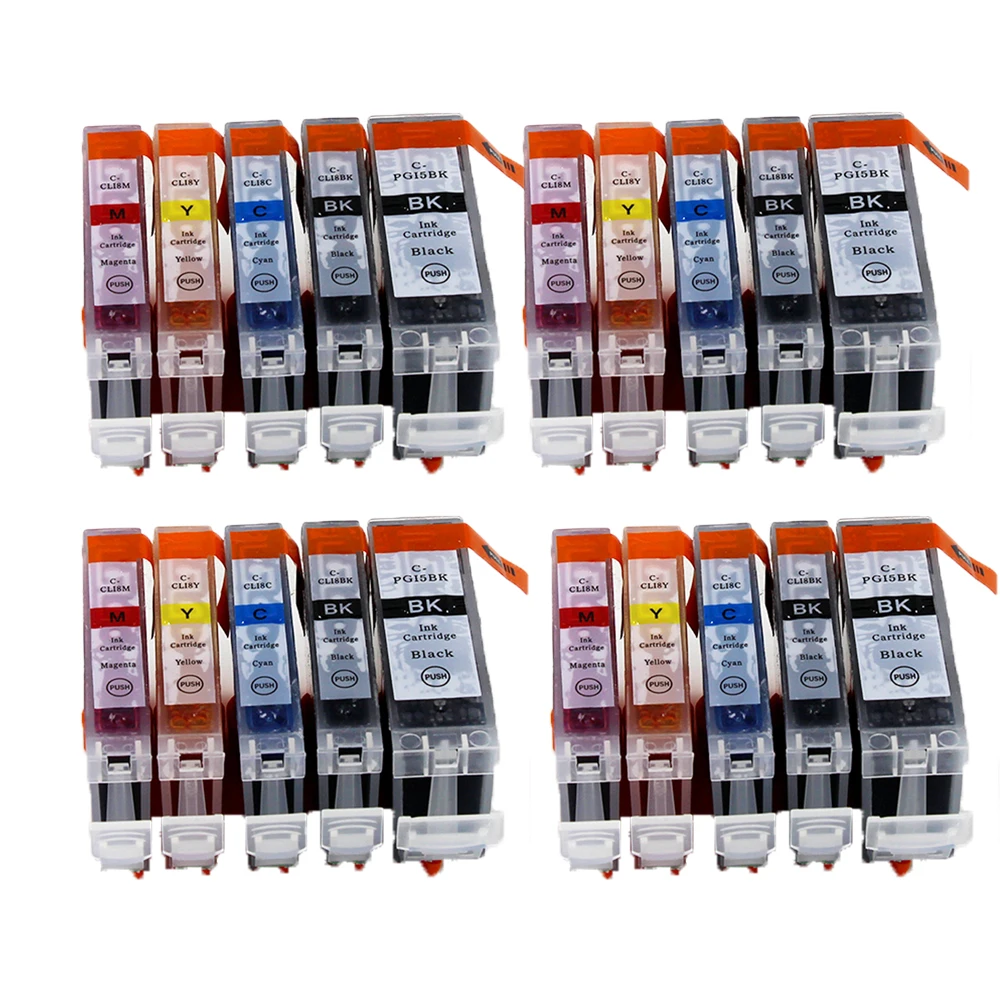 Compatibele Inkt Cartridges PGI-5 CLI-8 PGI5 CLI8 Voor Canon Pixma IP4200 IP4300 IP4500 MP500 IP5200 MP530 MP600 MP610 MP800