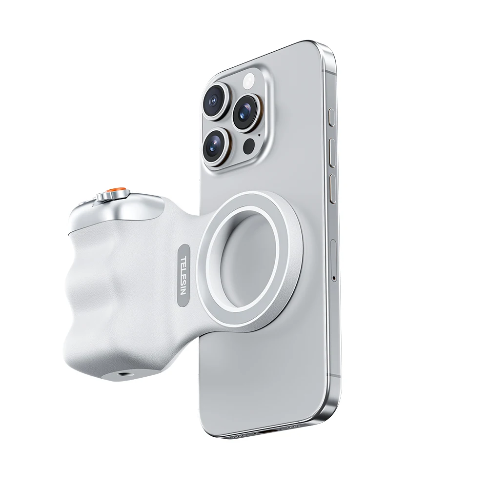 TELESIN Wireless Shutter Remote with Magnetic Grip Handle Compatible with and Android Smartphones