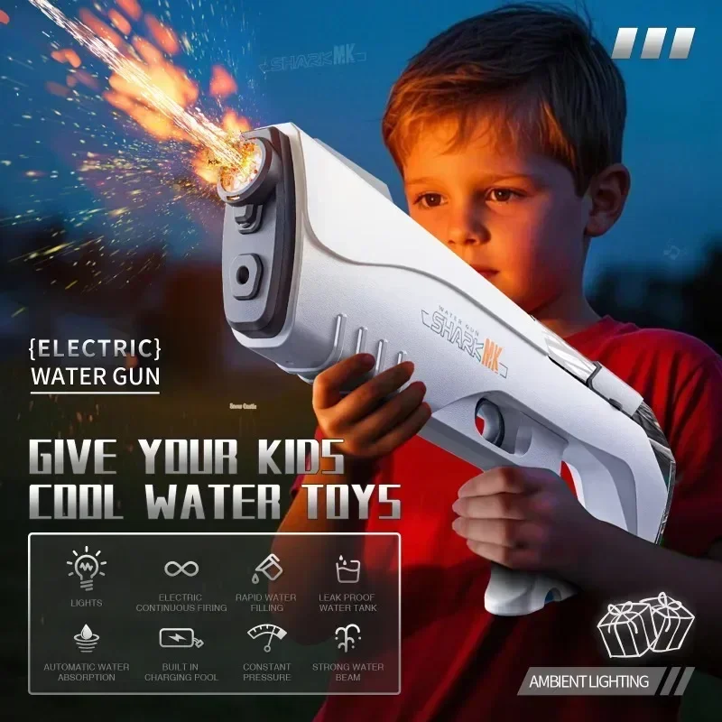 Simulated Firing Electric Water Gun Adults Children Shooting Game Automatic Water Absorb Water Blasters Summer Outdoor Kids Toys S91B154C097Bf449Dbf76C1C789Bf610Ba