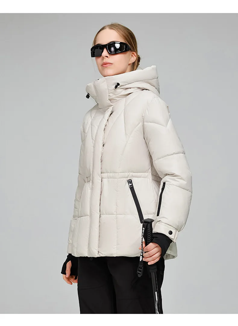 

Women's Winter Puffer Coat Womens Hooded Quilted Puffer Jacket Mid-Length Padded Warm Winter Heavyweight Coat Outerwear