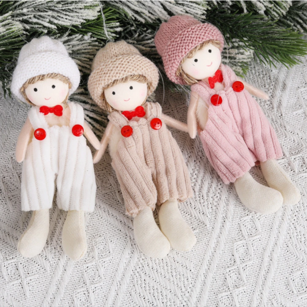 2024 New Year Christmas Tree Decoration Christmas Elf Boy Doll Children's Gift Plush Angel Pendant Navidad Home Decoration 2023