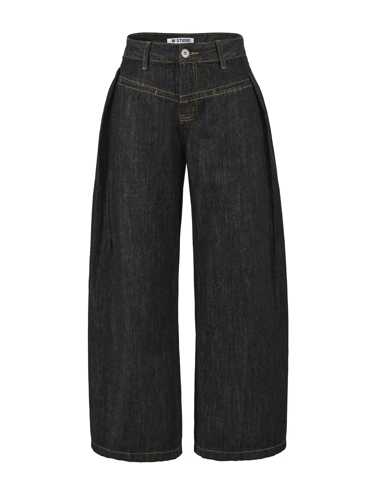 Retro American Waed originele kleur losse slanke wijde pijpen jeans dames luie Sle bananenbroek gebogen mes lange broek