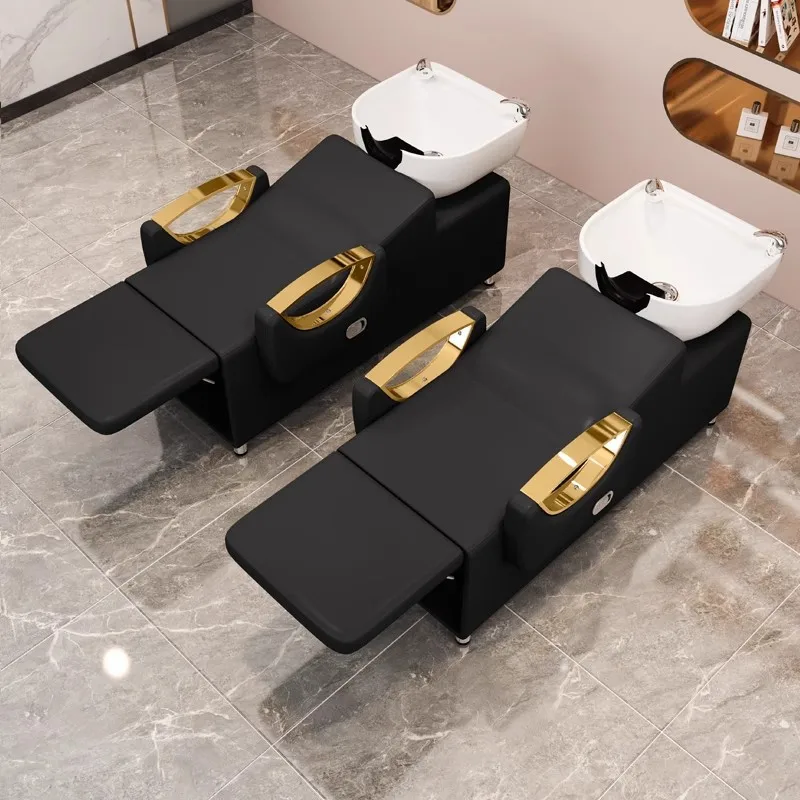 Beauty bed Shampoo bed Barber shop special semi-reclining hair salon flush bed