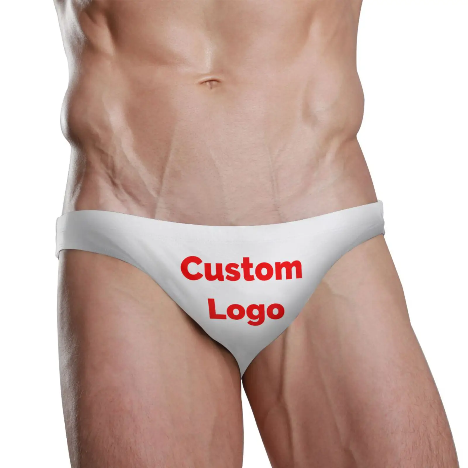 Swmwear-bañador Sexy para hombre, calzoncillos de cintura baja, estilo de imagen personalizada, ropa interior triangular, Bikini de secado rápido, pantalones de playa