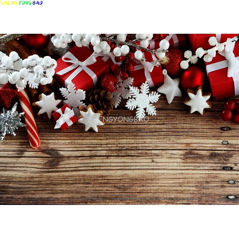 ชุดรูปแบบคริสต์มาสฉากหลังถ่ายภาพพื้นหลังรูปตุ๊กตาหิมะต้นคริสต์มาสฉากหลังภาพเหมือนสำหรับสตูดิโอถ่ายภาพ ZLDT-25