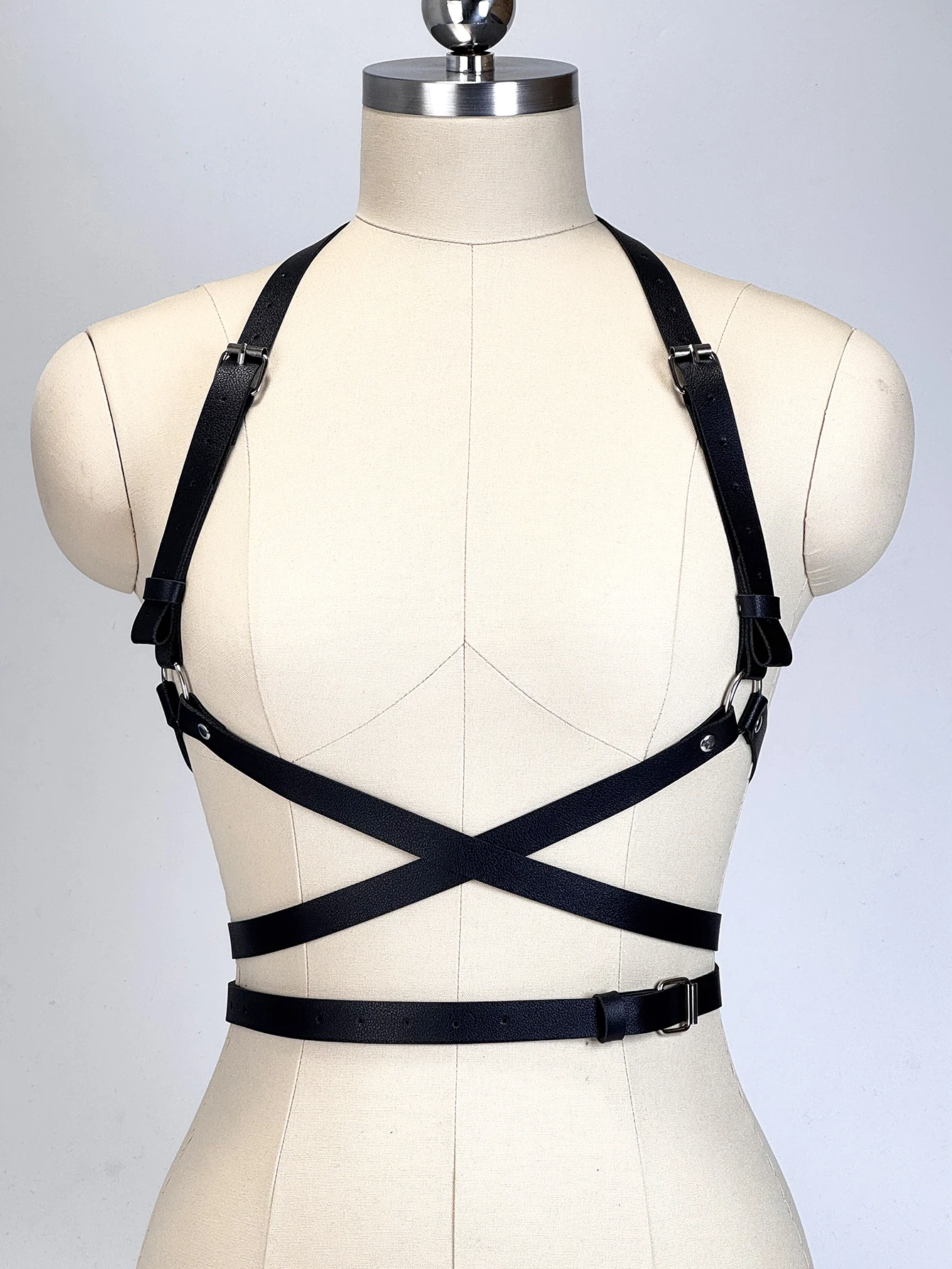 

Женский кожаный ремень в стиле панк, пояс-корсет для уличного стиля, готические аксессуары для одежды